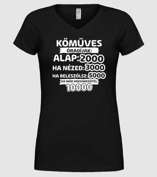  minta fekete pólón