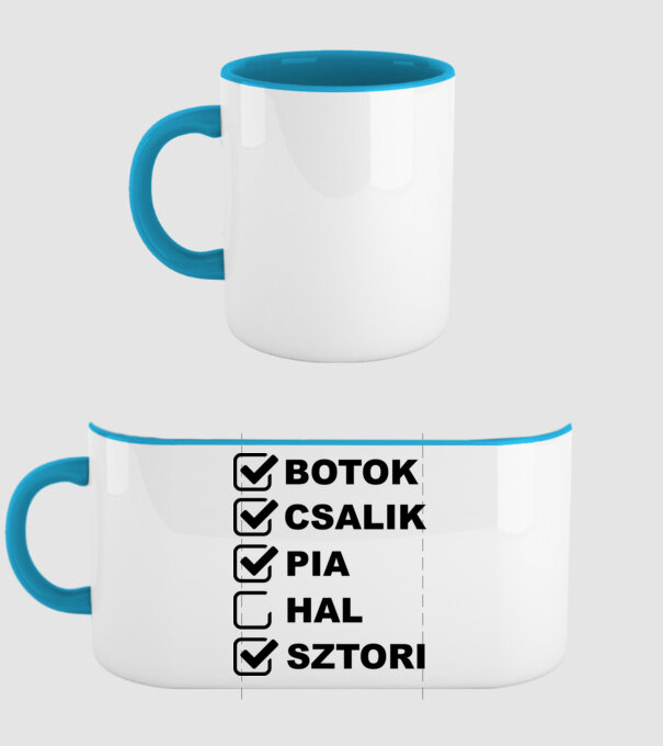  minta világoskék pólón