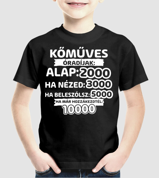  minta fekete pólón