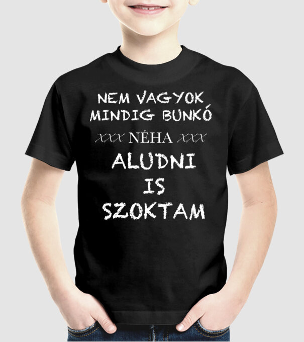  minta fekete pólón