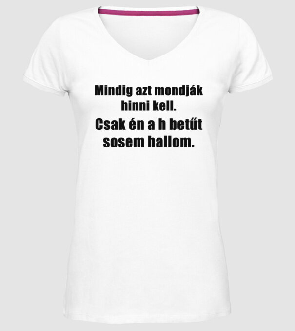  minta fehér pólón