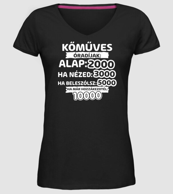  minta fekete pólón