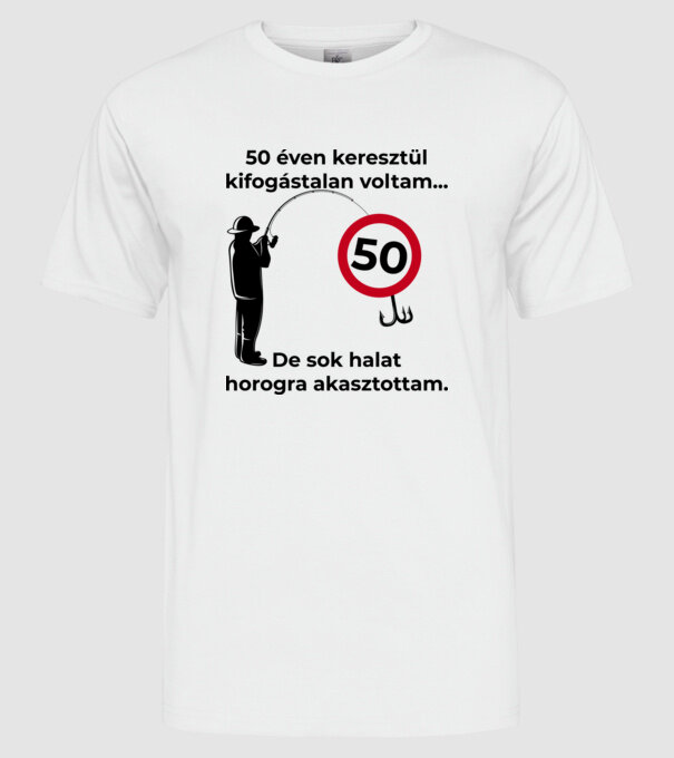  minta fehér pólón