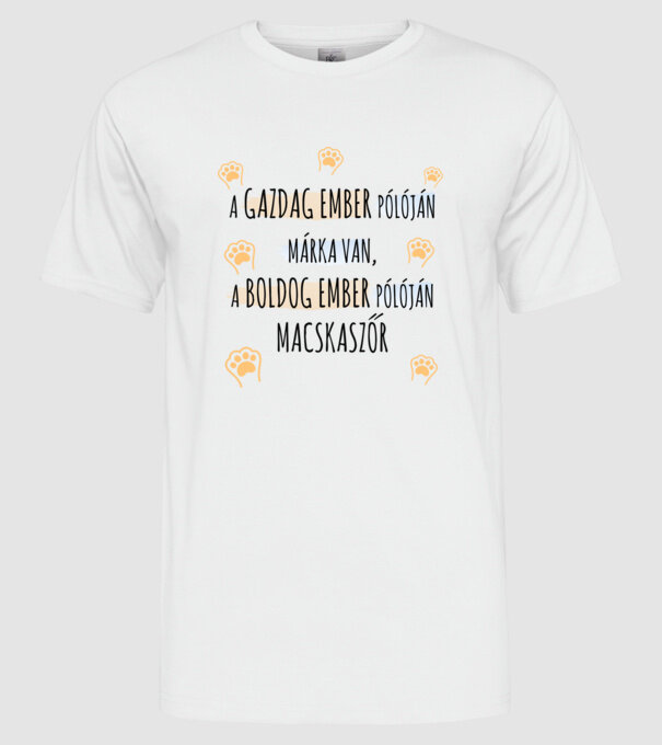  minta fehér pólón