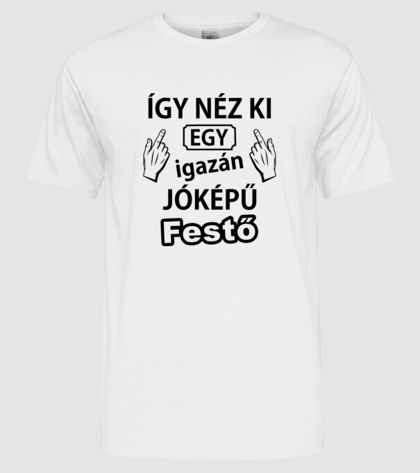  minta fehér pólón