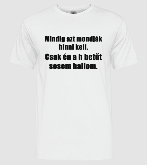  minta fehér pólón