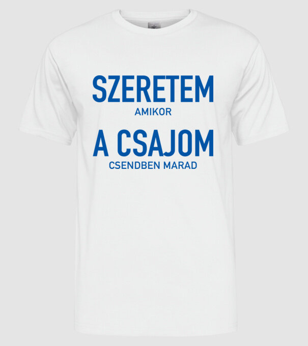  minta fehér pólón