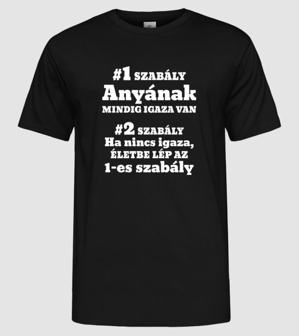  minta fekete pólón
