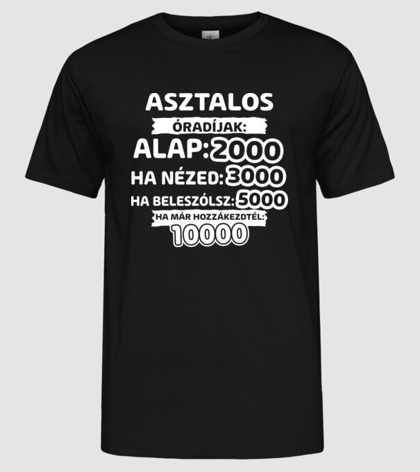  minta fekete pólón