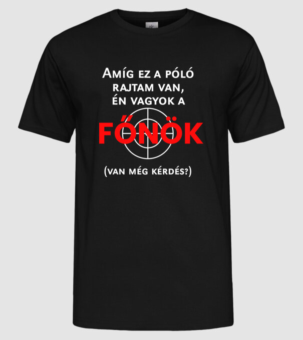  minta fekete pólón