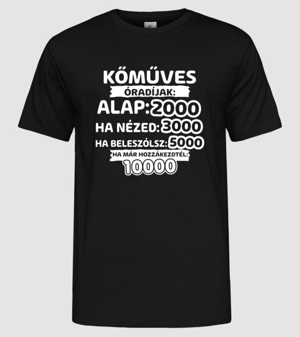  minta fekete pólón