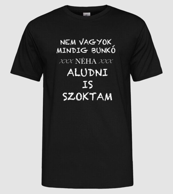  minta fekete pólón