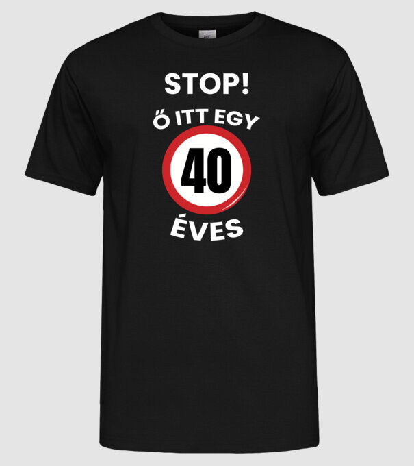  minta fekete pólón