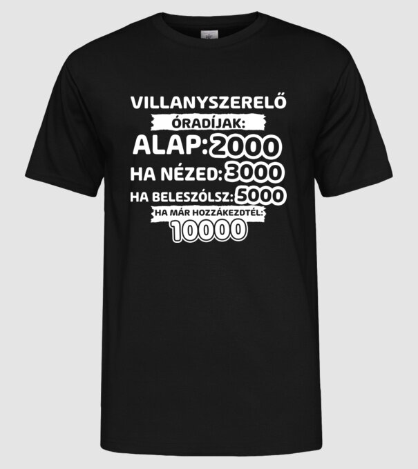  minta fekete pólón