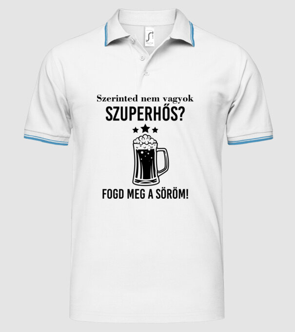  minta fehér pólón