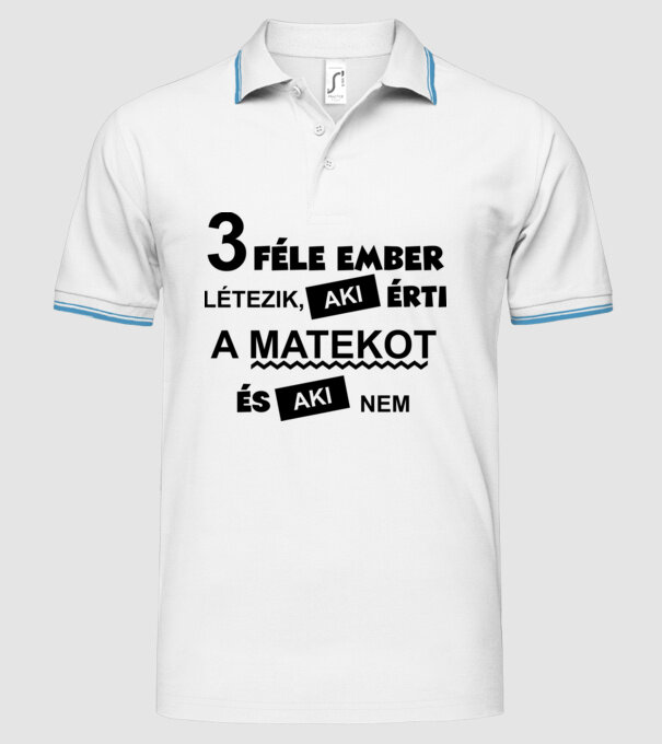  minta fehér pólón