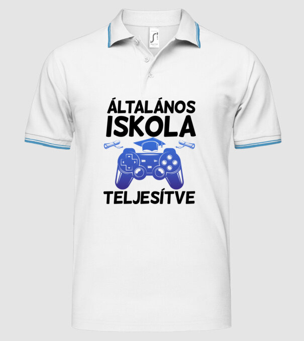  minta fehér pólón