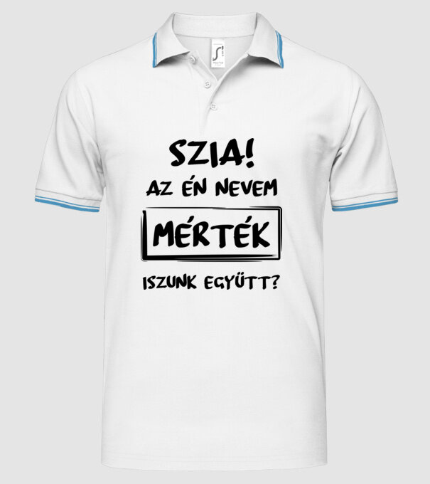  minta fehér pólón