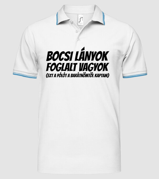  minta fehér pólón