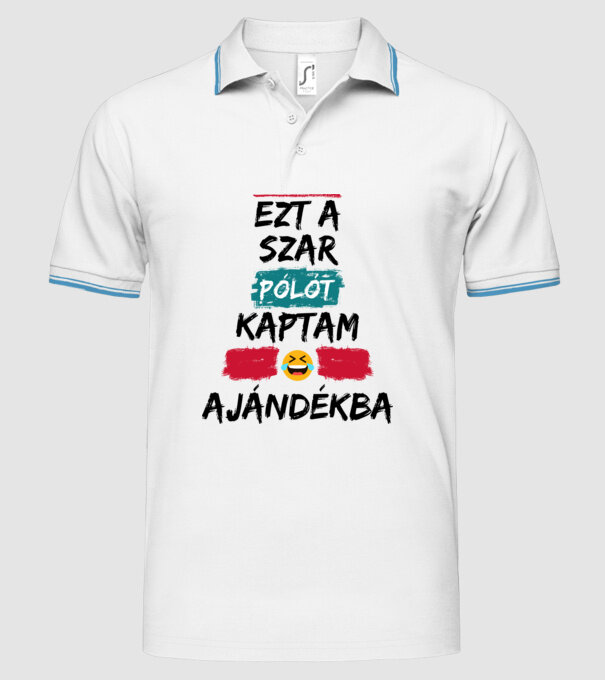  minta fehér pólón