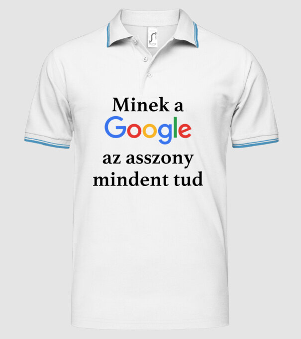  minta fehér pólón