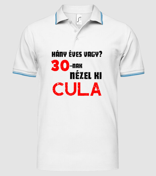  minta fehér pólón