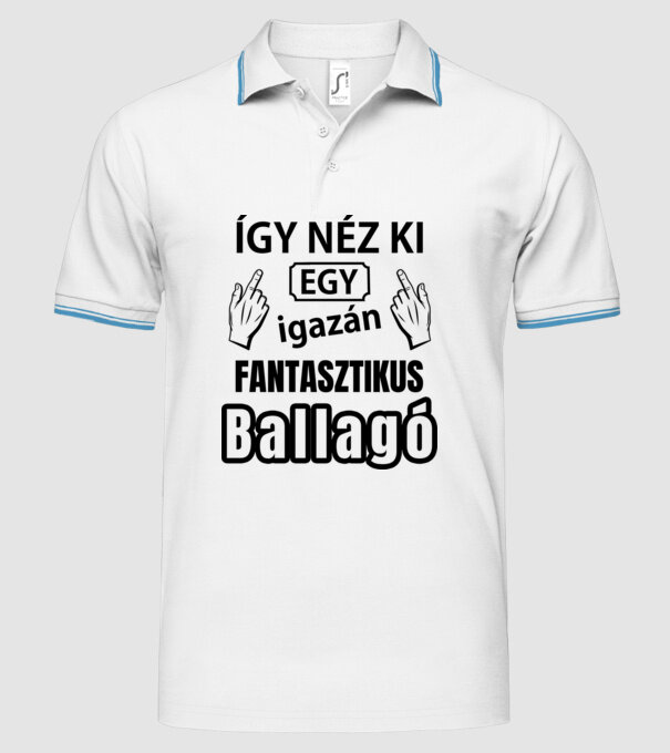  minta fehér pólón