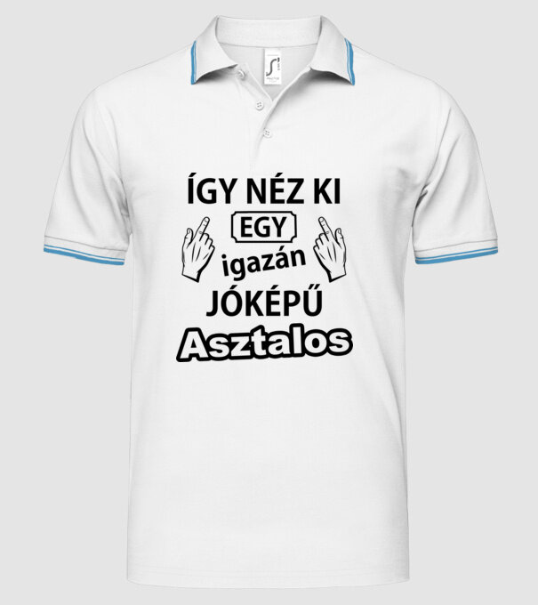  minta fehér pólón