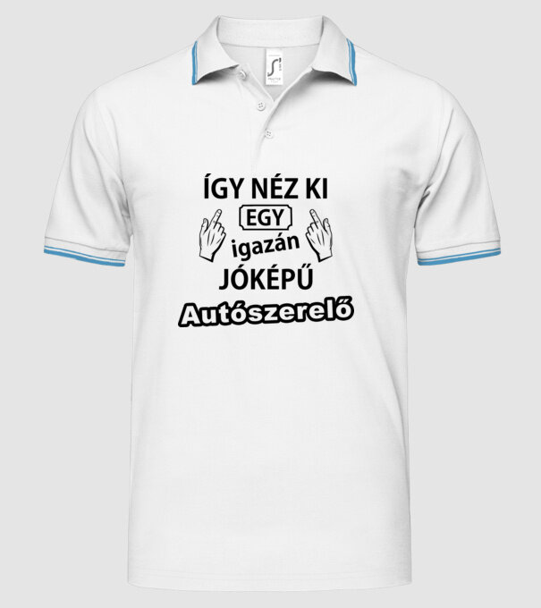  minta fehér pólón