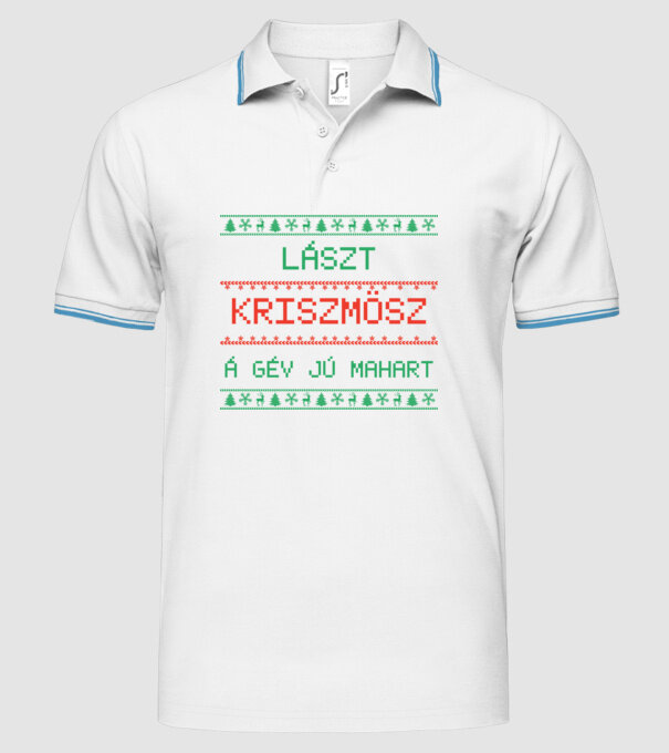  minta fehér pólón