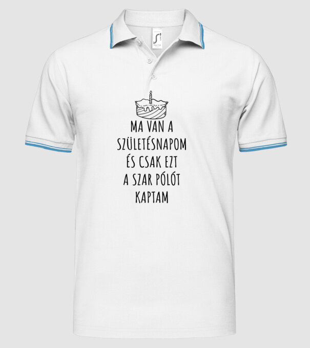  minta fehér pólón