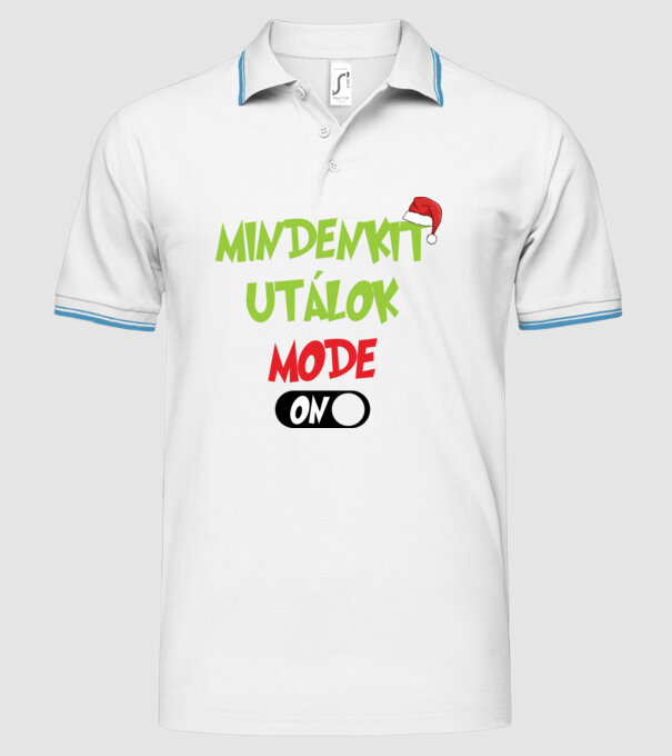  minta fehér pólón