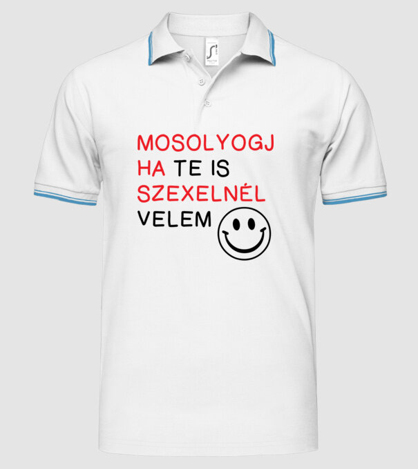  minta fehér pólón
