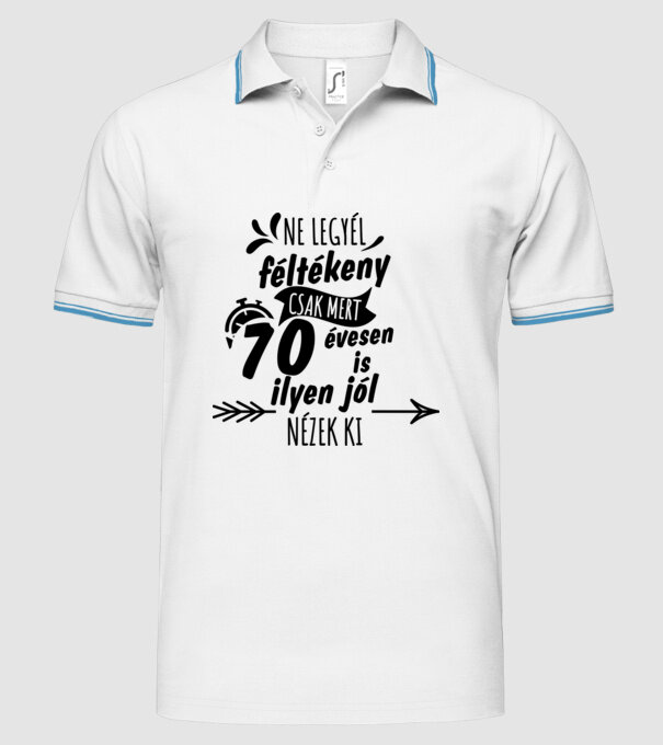  minta fehér pólón