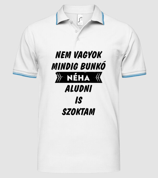  minta fehér pólón