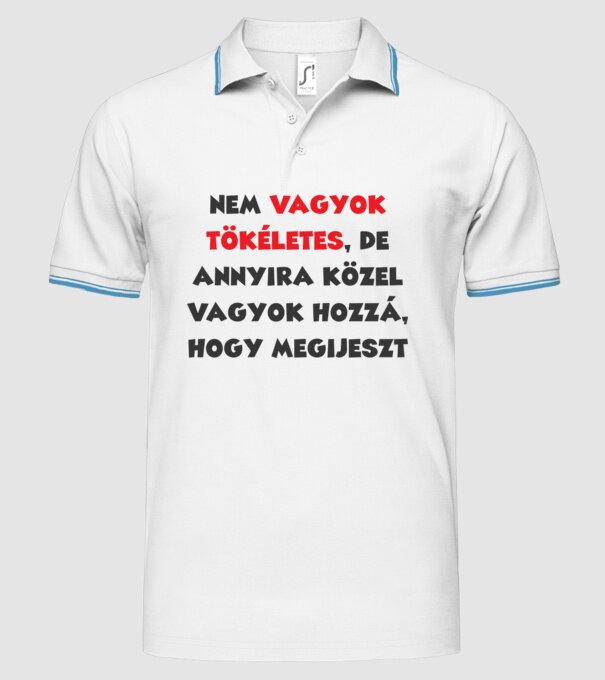  minta fehér pólón
