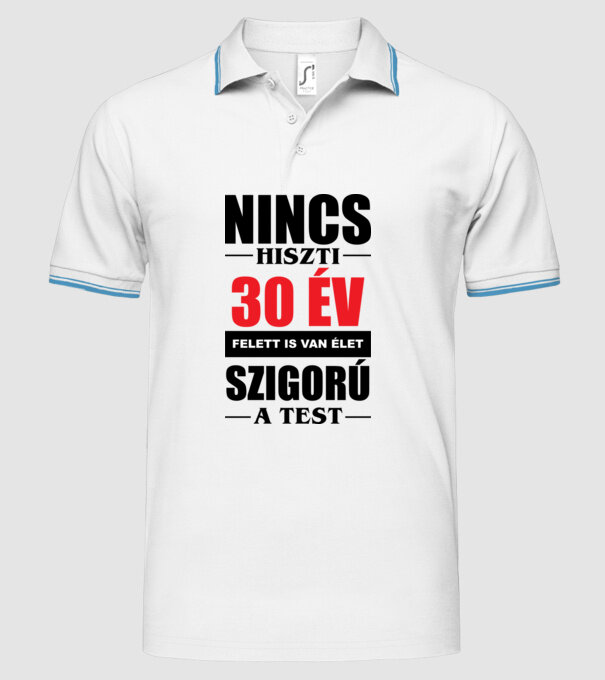  minta fehér pólón