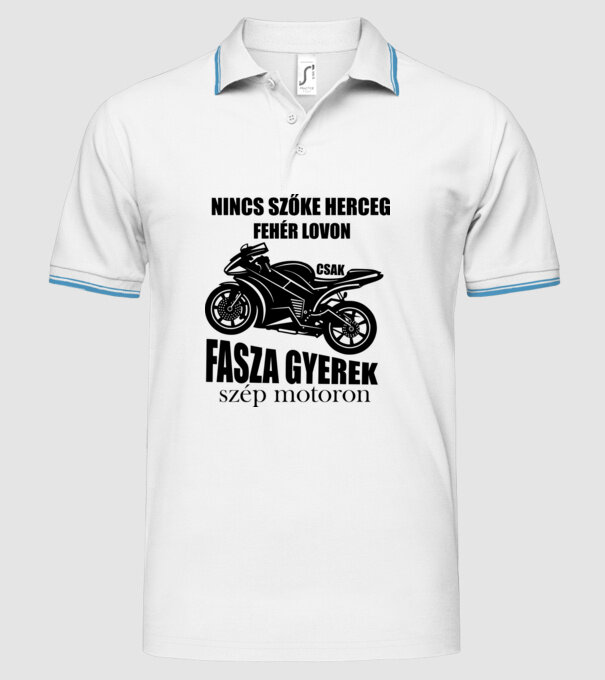  minta fehér pólón