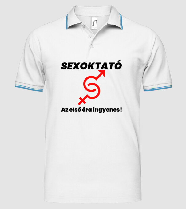  minta fehér pólón