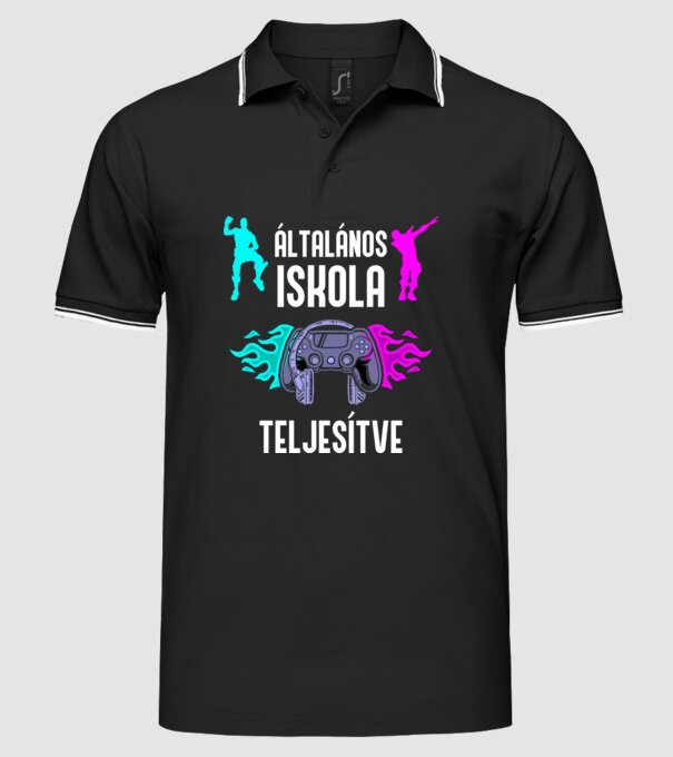  minta fekete pólón