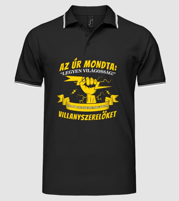  minta fekete pólón