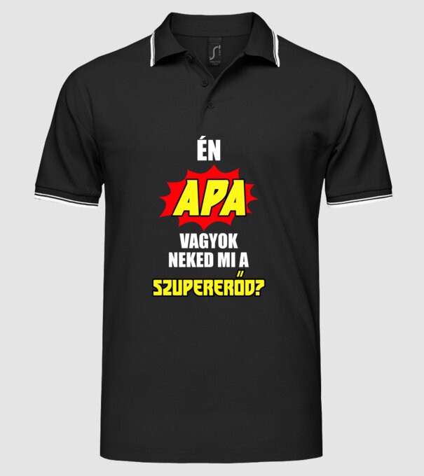  minta fekete pólón