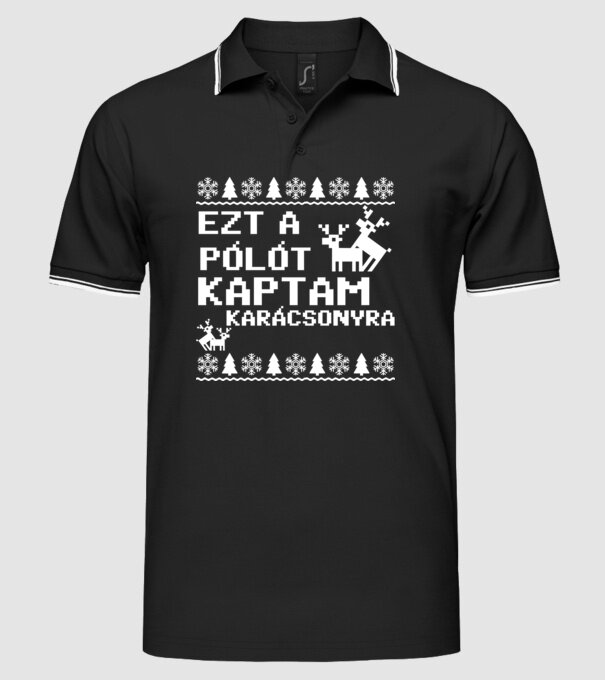  minta fekete pólón