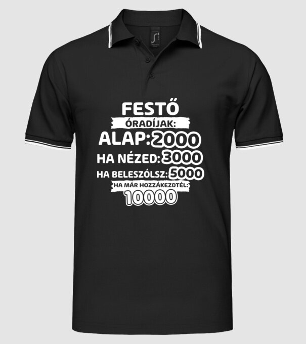  minta fekete pólón
