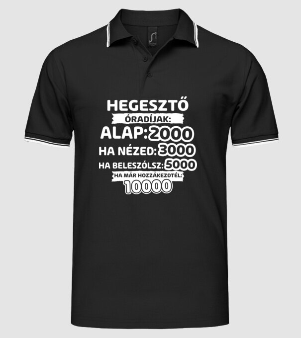  minta fekete pólón