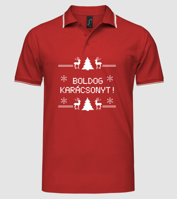 minta piros pólón