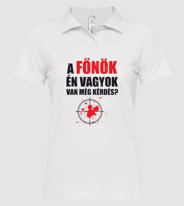  minta fehér pólón
