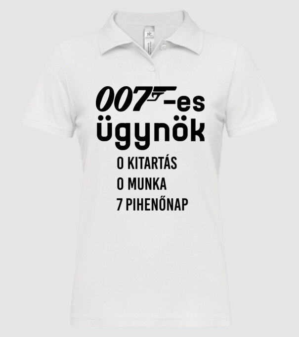 minta fehér pólón
