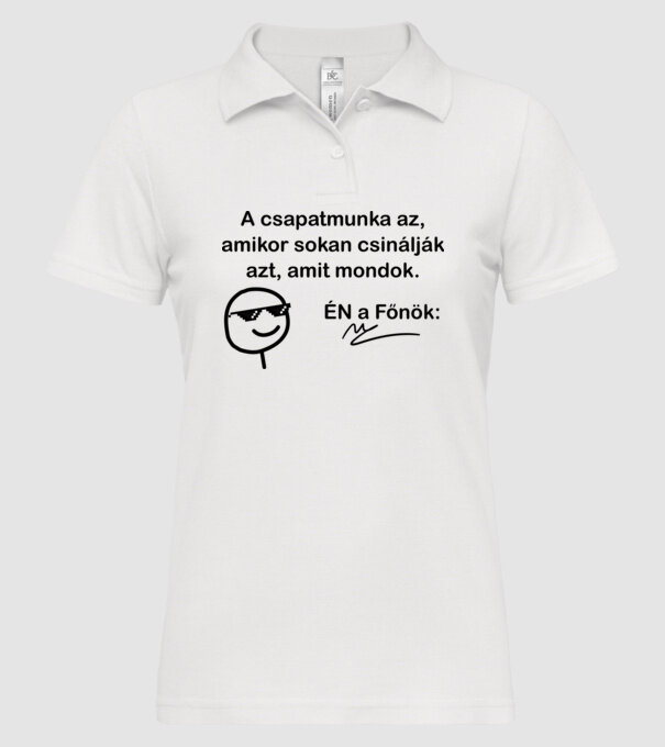  minta fehér pólón