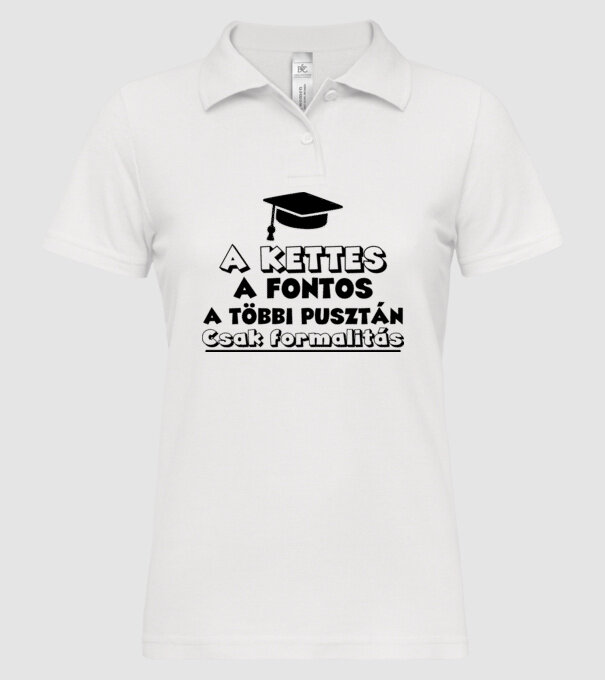  minta fehér pólón